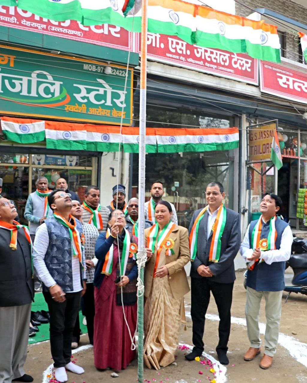 Savita Kapoor at a BJP party meeting